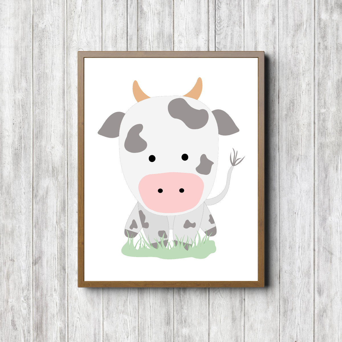 Gender Neutral Cute Cow Printable