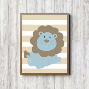 Cute Blue Baby Lion