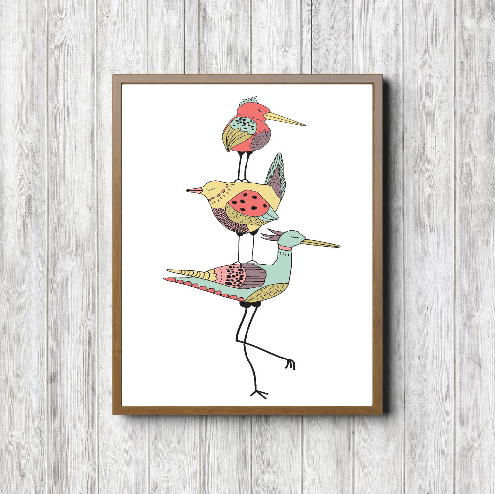 Three Birds Wall Art Printable