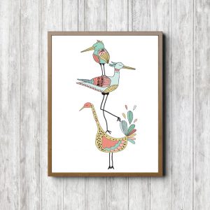 Colorful Birds Nursery Decor