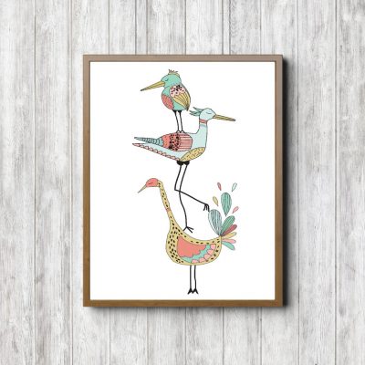 Colorful Birds Nursery Decor