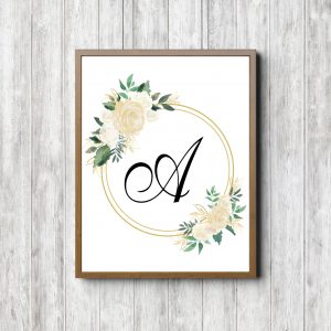 Letter A - Floral Bouquet