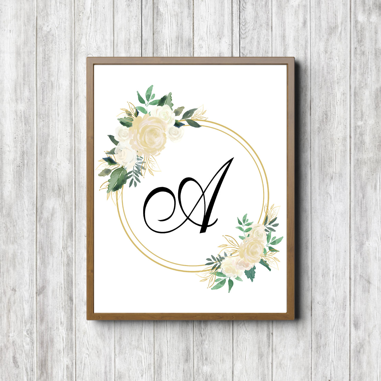 Letter A – Floral Bouquet Printable