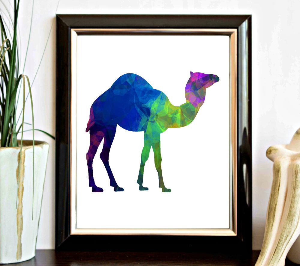Multi Color Camel Silhouette Printable