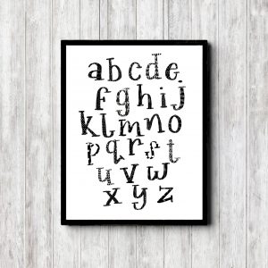 Scandinavian Lower Case Alphabet