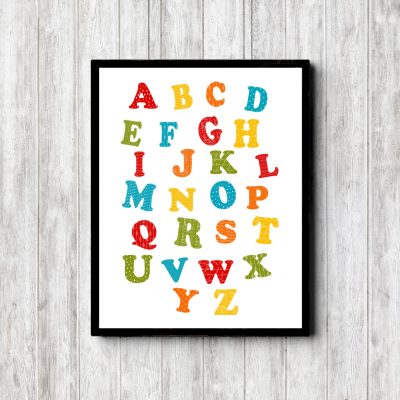 Bright Alphabet Letters Chart