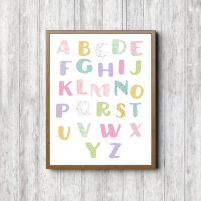Girls Nursery Alphabet Letters