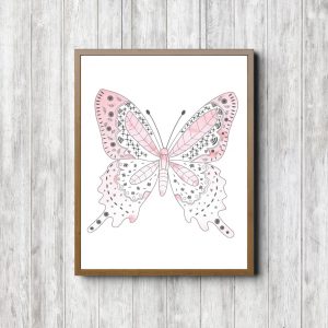 Blush Pink Butterfly Printable