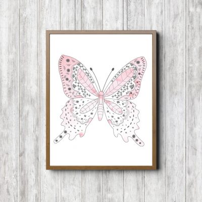 Blush Pink Butterfly Printable