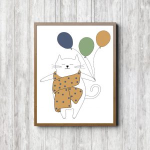 Cat With Orange Scarf