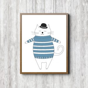 Cat With Teal Jersey