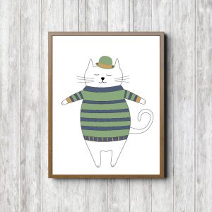 Cat With Green Jersey