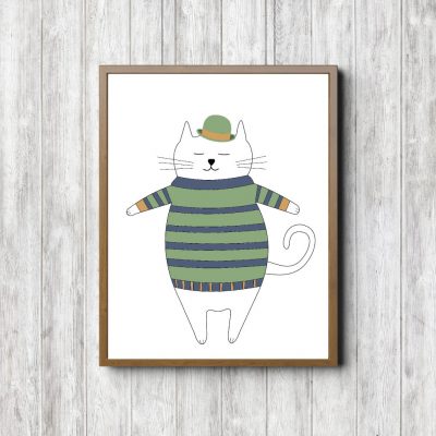 Cat With Green Jersey