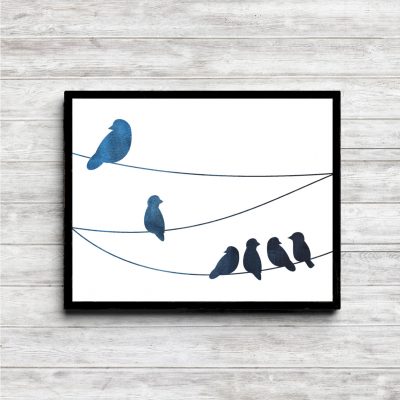 Blue Birds On A Wire