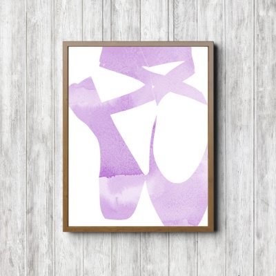 Printable Lavender Ballet Slippers