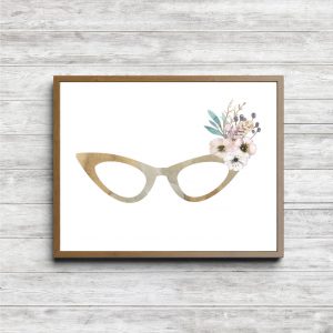 Quirky Eyeglasses & Rustic Bouquet