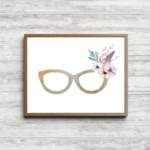 Beige Watercolor Whimsical Spectacles