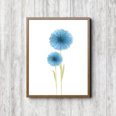Blue Flower Nursery Printable