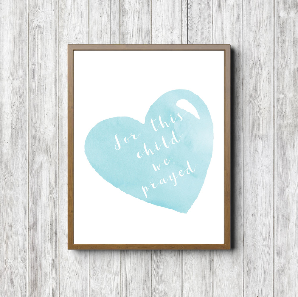 We Prayed – Blue Heart Printable