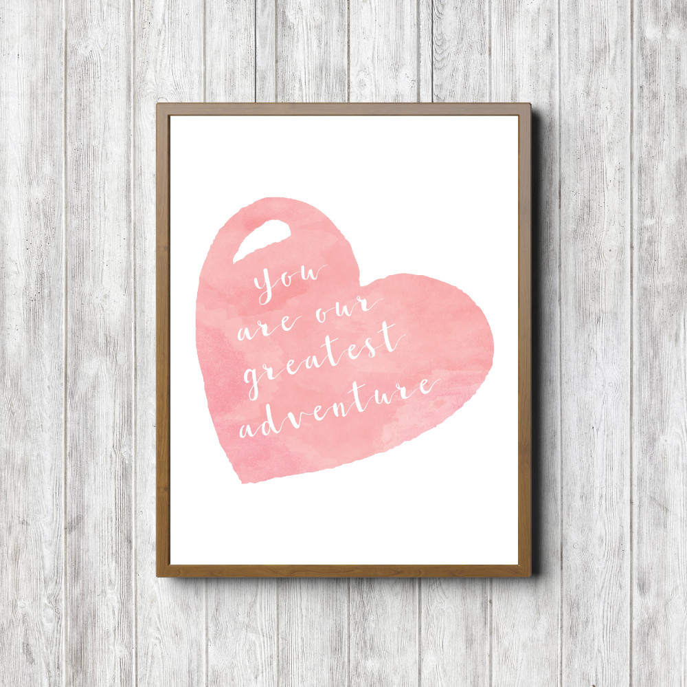 Our Greatest Adventure – Pink Printable
