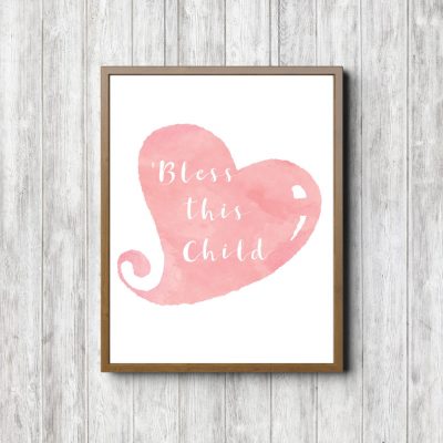Bless This Child - Pink Heart