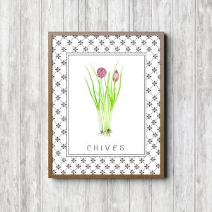Printable Chives Herbs Poster