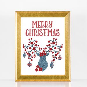 Merry Christmas Festive Deer