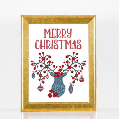 Merry Christmas Festive Deer