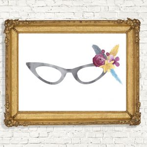 Cat Eye Glasses Printable