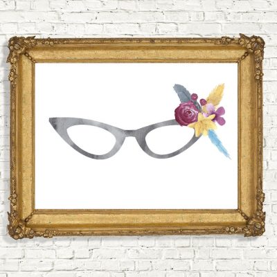 Cat Eye Glasses Printable