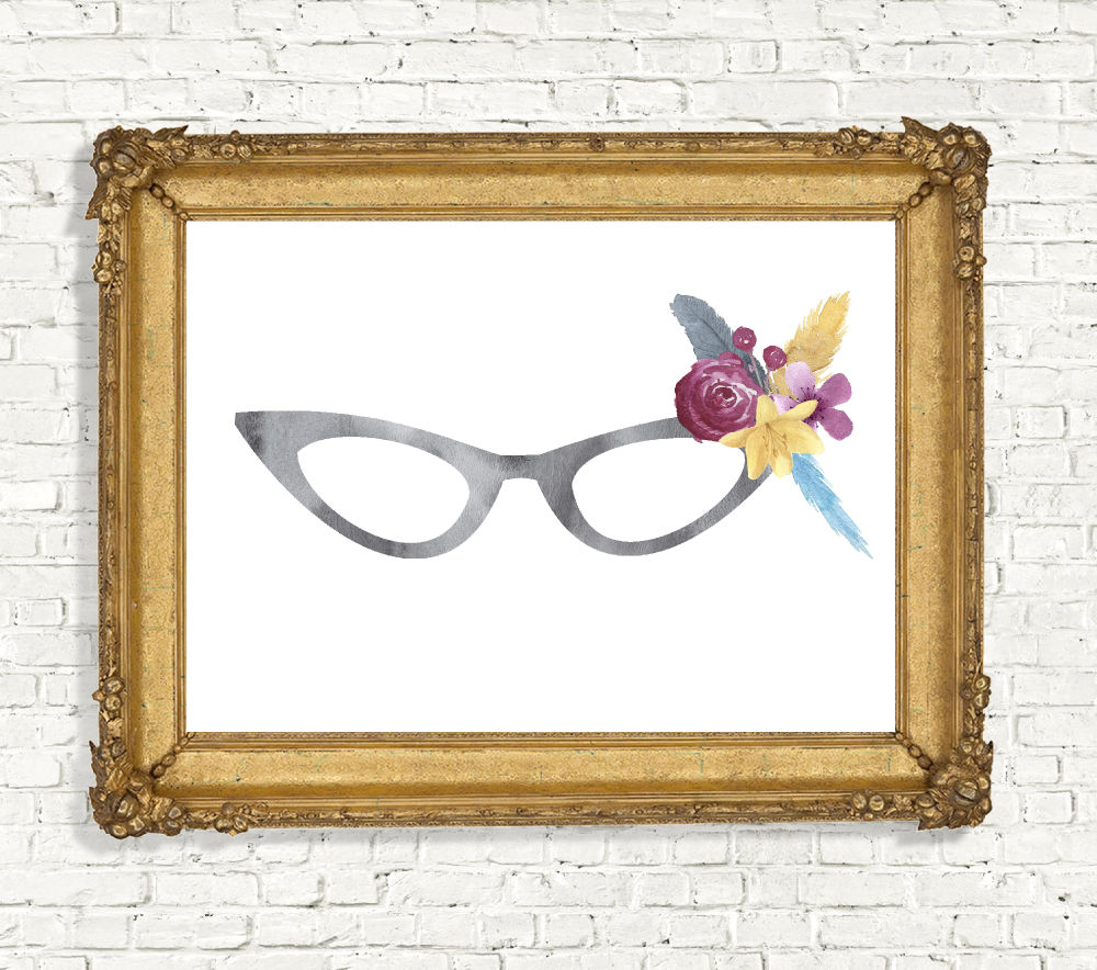 Cat Eye Glasses Printable