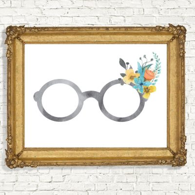 Geekery Watercolor Eyeware & Flowers