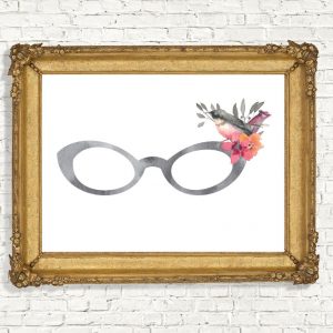 Flowers & Bird Gray Spectacles