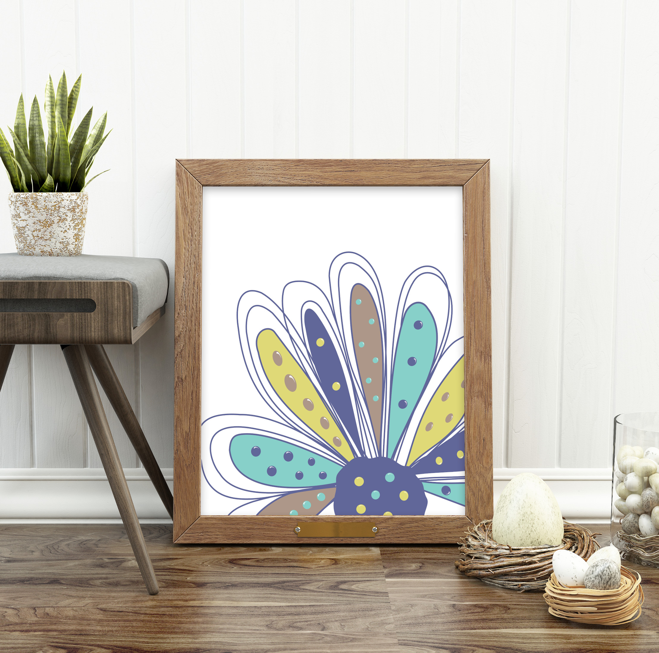 FlowerLargeLimeBlue