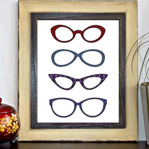 Glasses in Various Colors & Textures