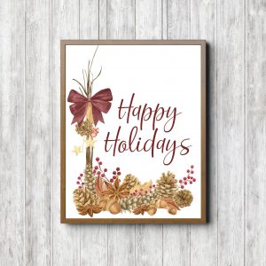 Natural Bouquet Holiday Poster