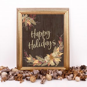 Rustic Bouquet Holiday Poster