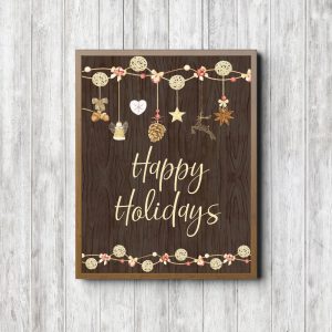 Rustic Twine Holiday Poster