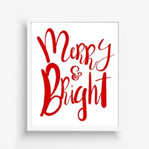 Merry & Bright Minimalist Printable