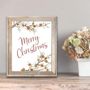 Merry Christmas Rustic Branches