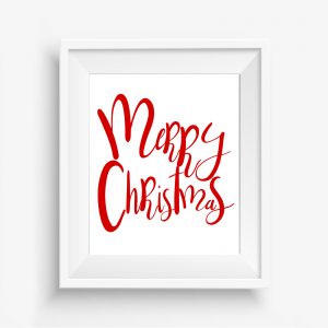 Merry Christmas Minimalist Poster
