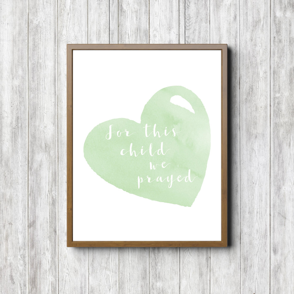 We Prayed – Green Heart Printable