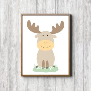 Cute Moose Woodland Animal
