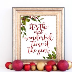 Wonderful Time Mistletoe Poster