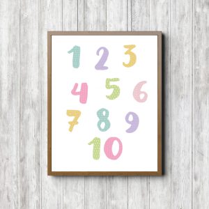 Girls Nursery Numbers Printable