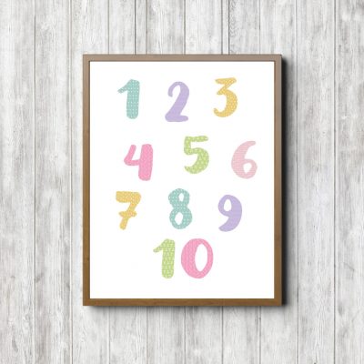 Girls Nursery Numbers Printable