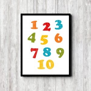 Numerical Chart in Bright Colors