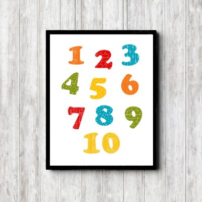 Numerical Chart in Bright Colors