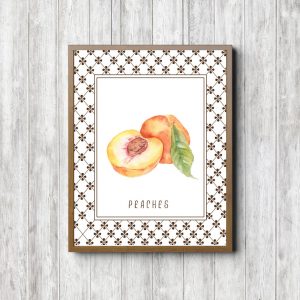 Peaches Poster Culinary Gift