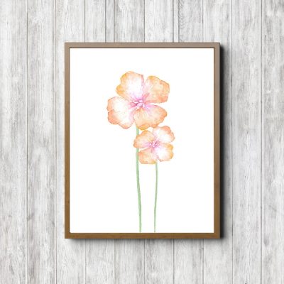 Simple Watercolor Floral Printable